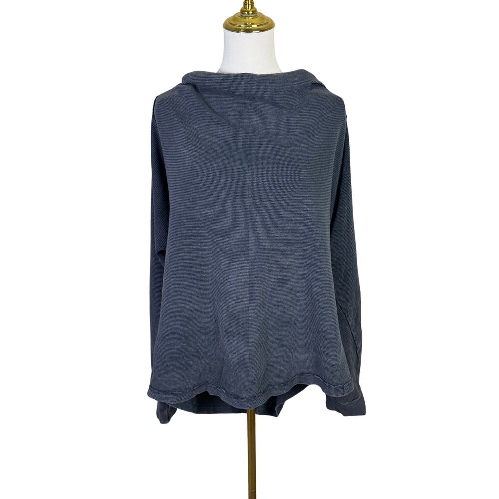 We The Free Oversized Waffle Off Shoulder Cotton Sweater US Women's L